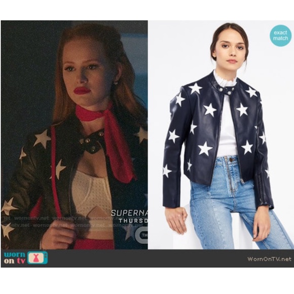 Sandro star motif leather jacket 2 (US M)